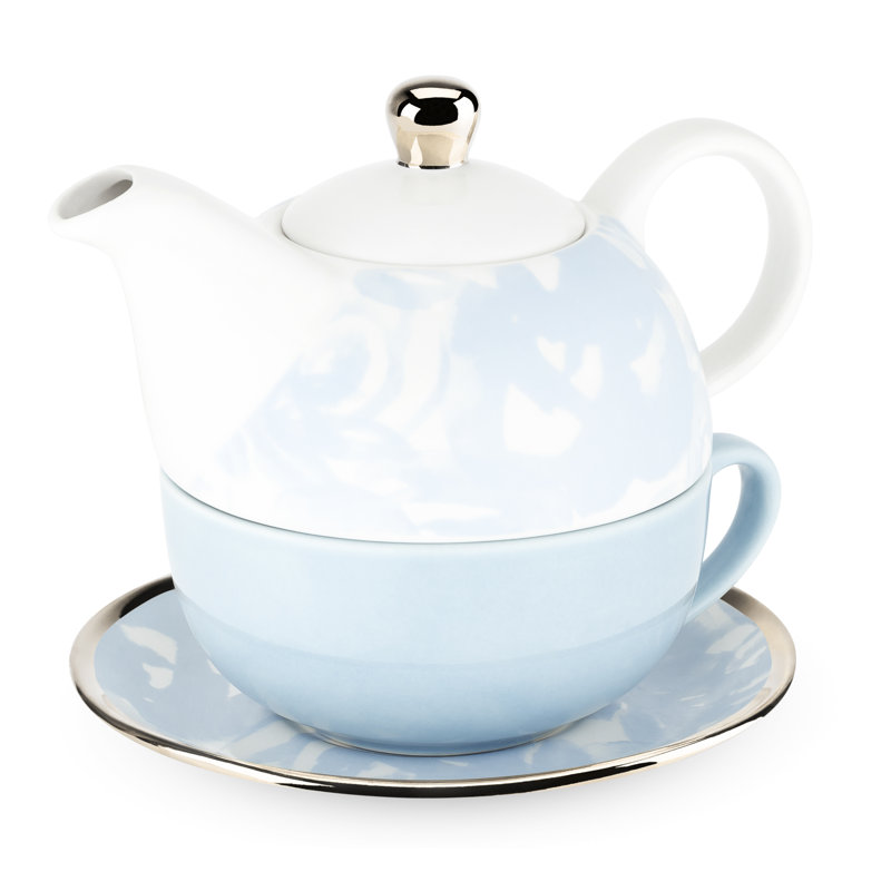 Pinky Up Addison Floral 3 Piece Ceramic Tea Set Wayfair